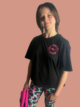 Load image into Gallery viewer, Black and Hot Pink Boxy Tur-Shirt