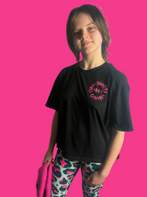 Load image into Gallery viewer, Black and Hot Pink Boxy Tur-Shirt