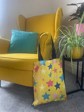 Load image into Gallery viewer, The Positive Self-Talk Tote ~ Navy Stars