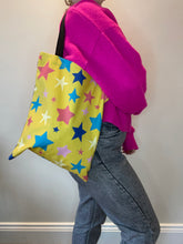 Load image into Gallery viewer, The Positive Self-Talk Tote ~ Navy Stars