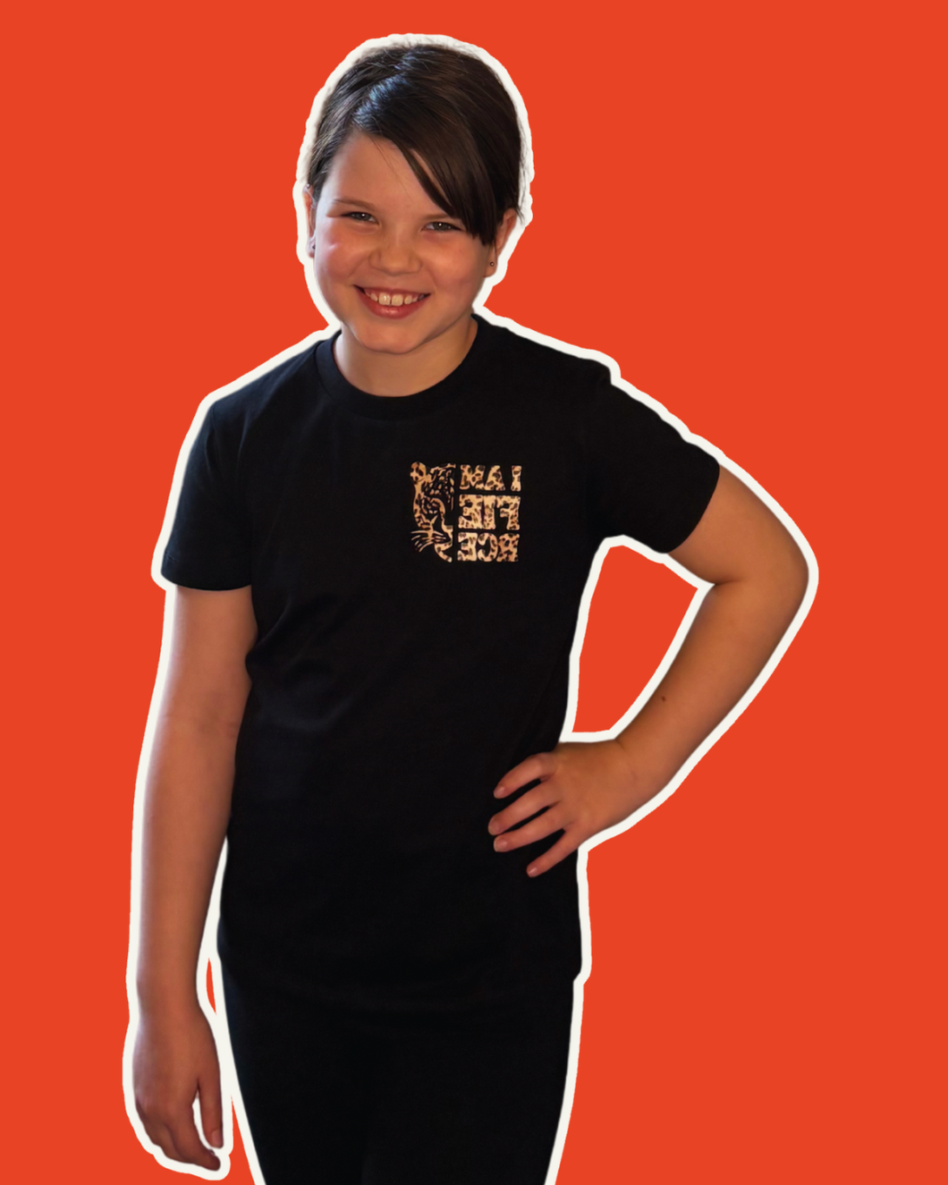 I Am Fierce - Leopard Print Kids Tur-Shirt