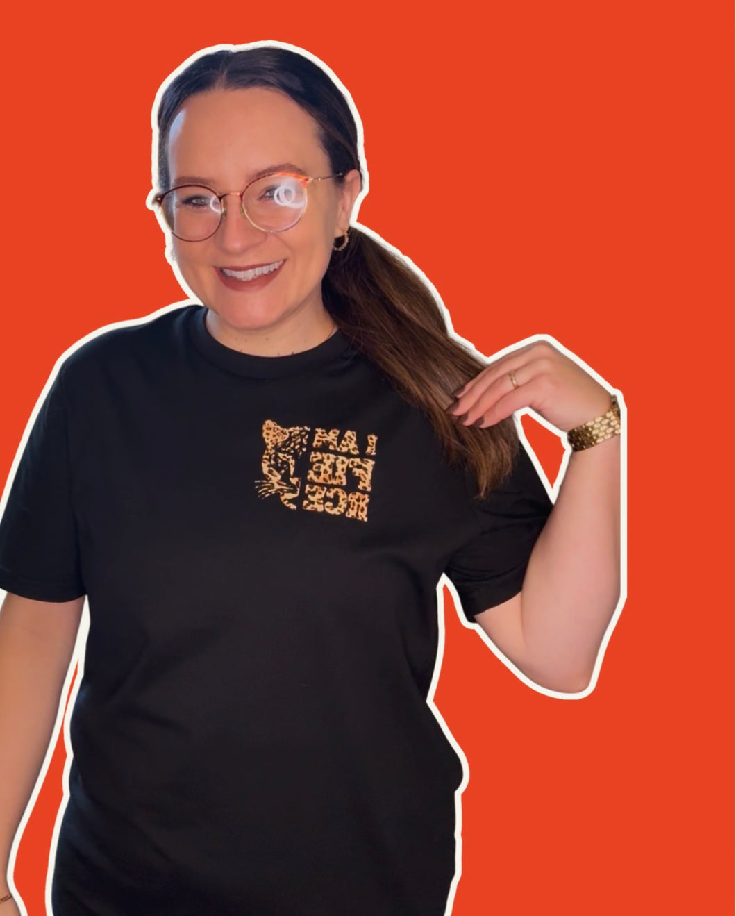 I Am Fierce - Leopard & Black Adults Tur-Shirt