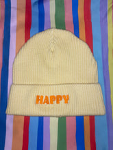 Load image into Gallery viewer, HAPPY Ribbed Beanie
