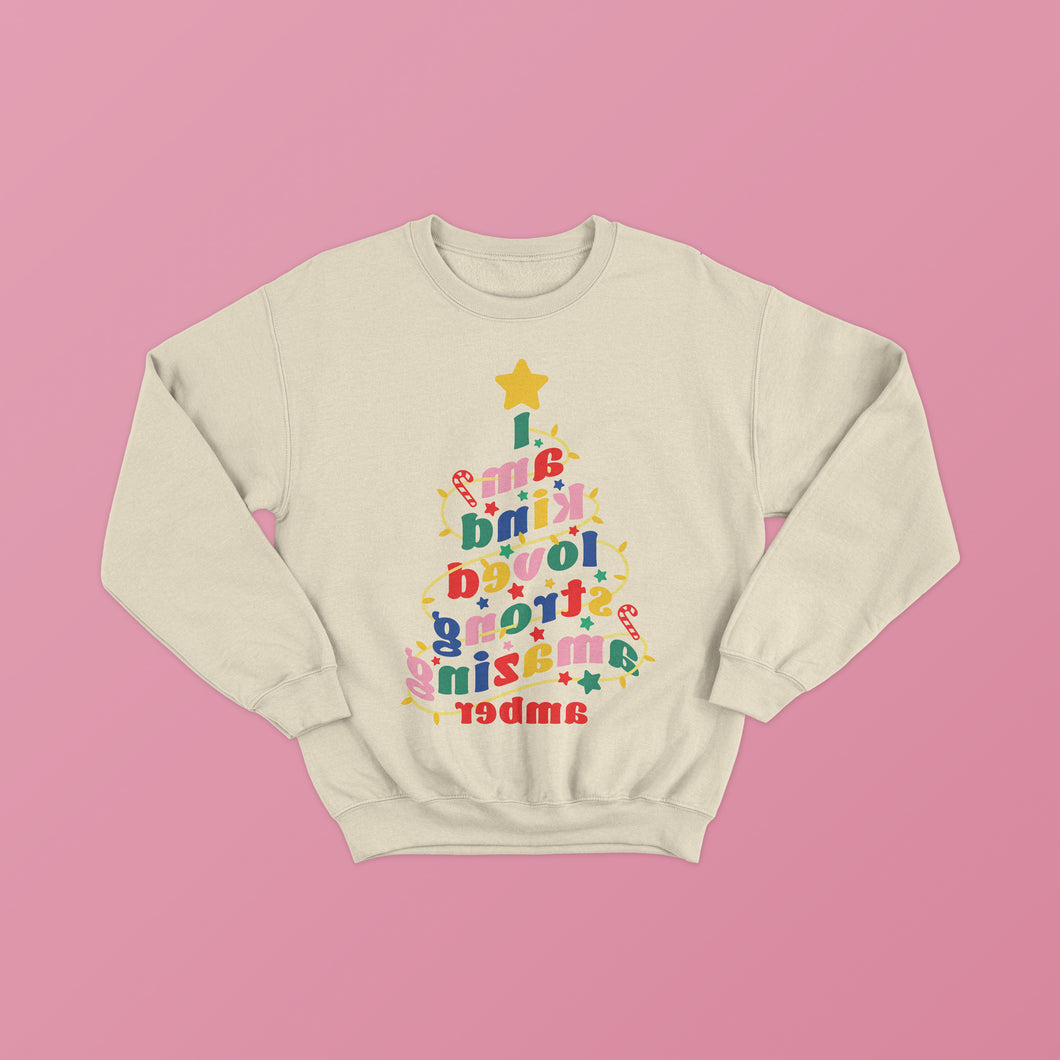 Personalised Positive Self-Talk Christmas Jumper